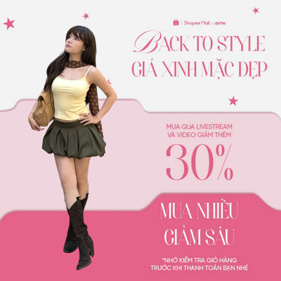 DOTTIE - Chân váy bí xếp ly - Xanh rêu - S0304