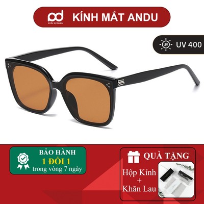 Kính râm mát thời trang nam nữ ANDU gọng nhựa chống tia UV dáng vuông Hàn Quốc đi biển lái xe 6369