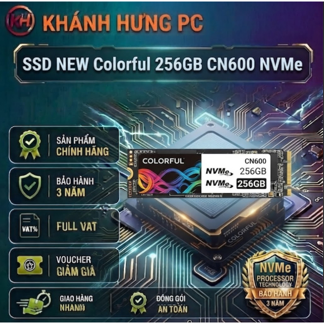 Ổ cứng SSD Colorful CN600 / CN600 Pro 256GB 512GB M.2 NVMe PCIe Gen3 - BH 36th chính hãng