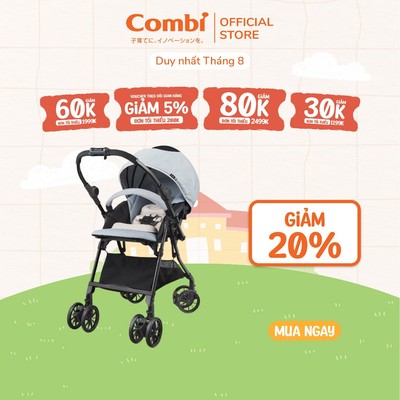 Xe đẩy Combi Neyo 4Cas Compact màu xanh/ vàng