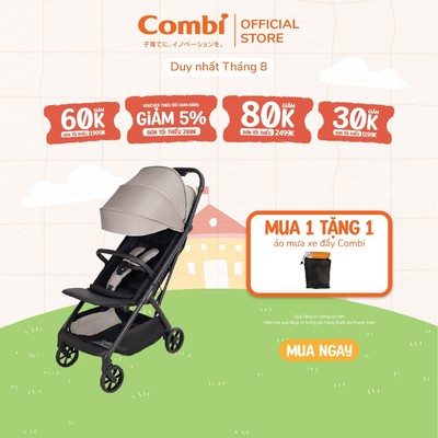 Xe đẩy du lịch gấp gọn Combi Auto N Neo - màu be