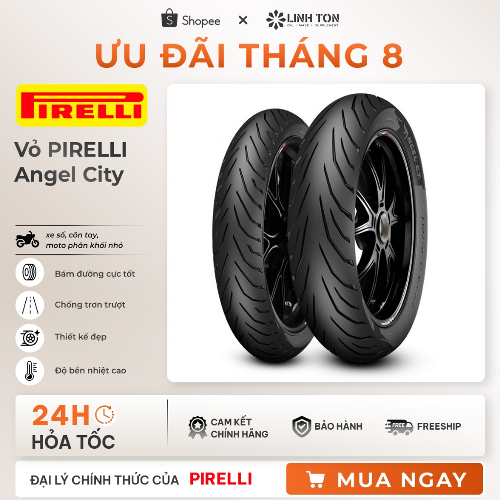 Vỏ lốp xe máy PIRELLI ANGEL CITY đủ size xe số, xe côn tay 60 70 80 90 100 110 120 130 140 150 17