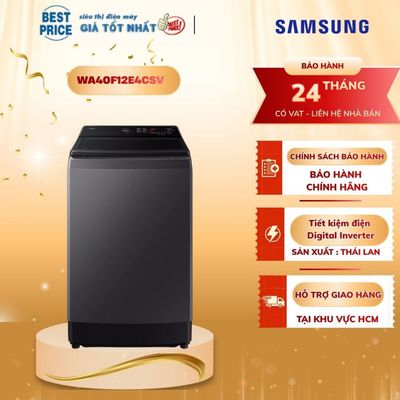 WA40F12E4CSV | Máy giặt Samsung Ecobubble Inverter 12.5 kg WA40F12E4CSV