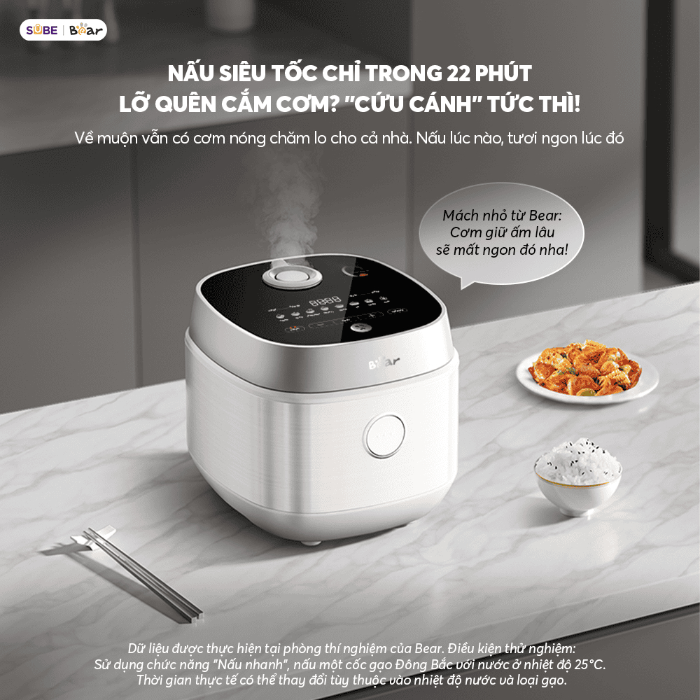 Nồi cơm điện Bear 1.5L RC-4H40Y (Bản Quốc Tế)