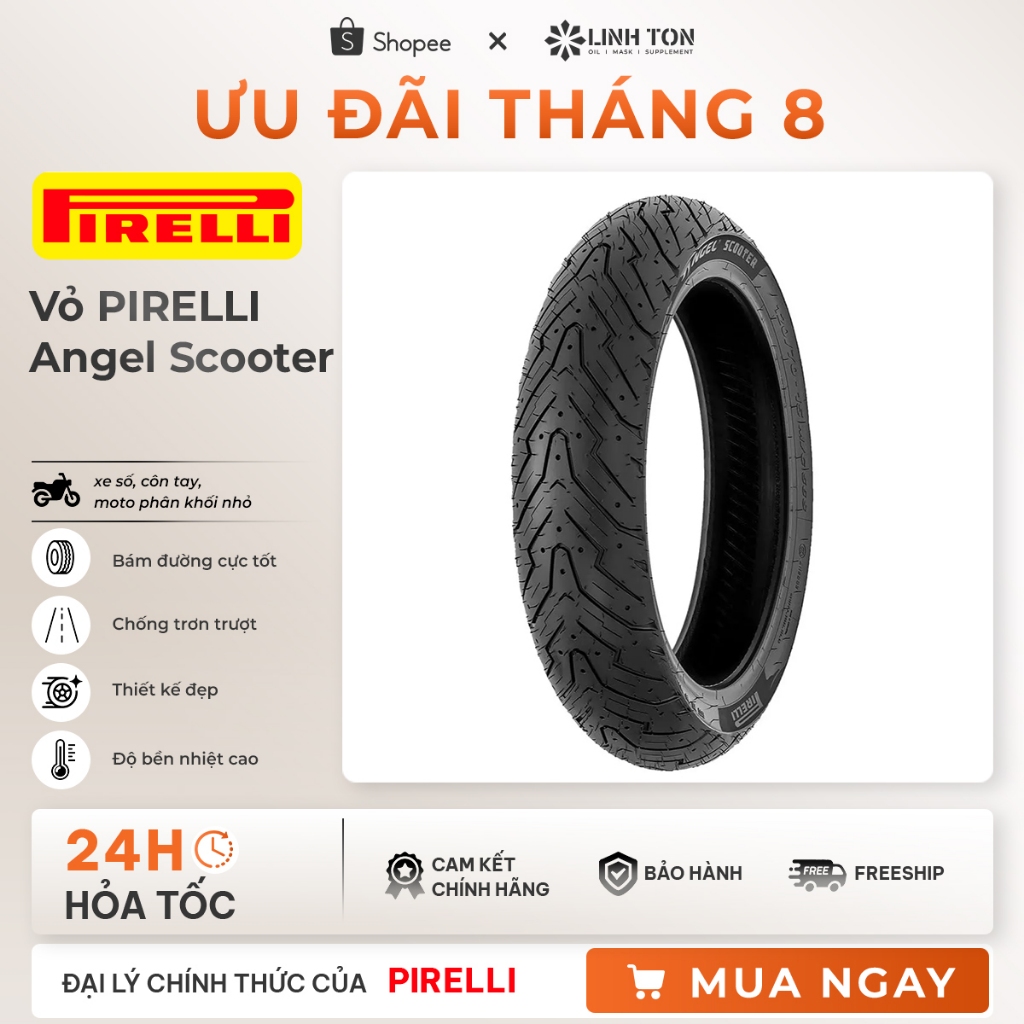 Vỏ lốp xe máy PIRELLI Angel Scooter đủ size xe tay ga 60 70 80 90 100 110 120 130 140 150 10 12 14 1