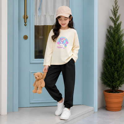 Bộ thu đông bé gái Ngụa Pony Unicorn đáng yêu - Bộ quần áo dài tay cho bé gái cân nặng từ 15-43kg - Loza Kids BW724