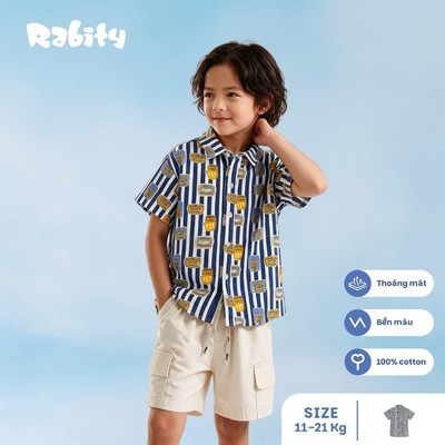   Áo sơ mi ngắn tay bé trai Rabity 902.053