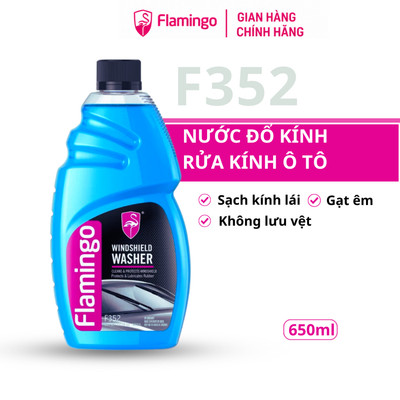 Nước rửa kính nước đổ kính ô tô Flamingo F352 sạch trong, an toàn tăng tuổi thọ của kính gạt mưa