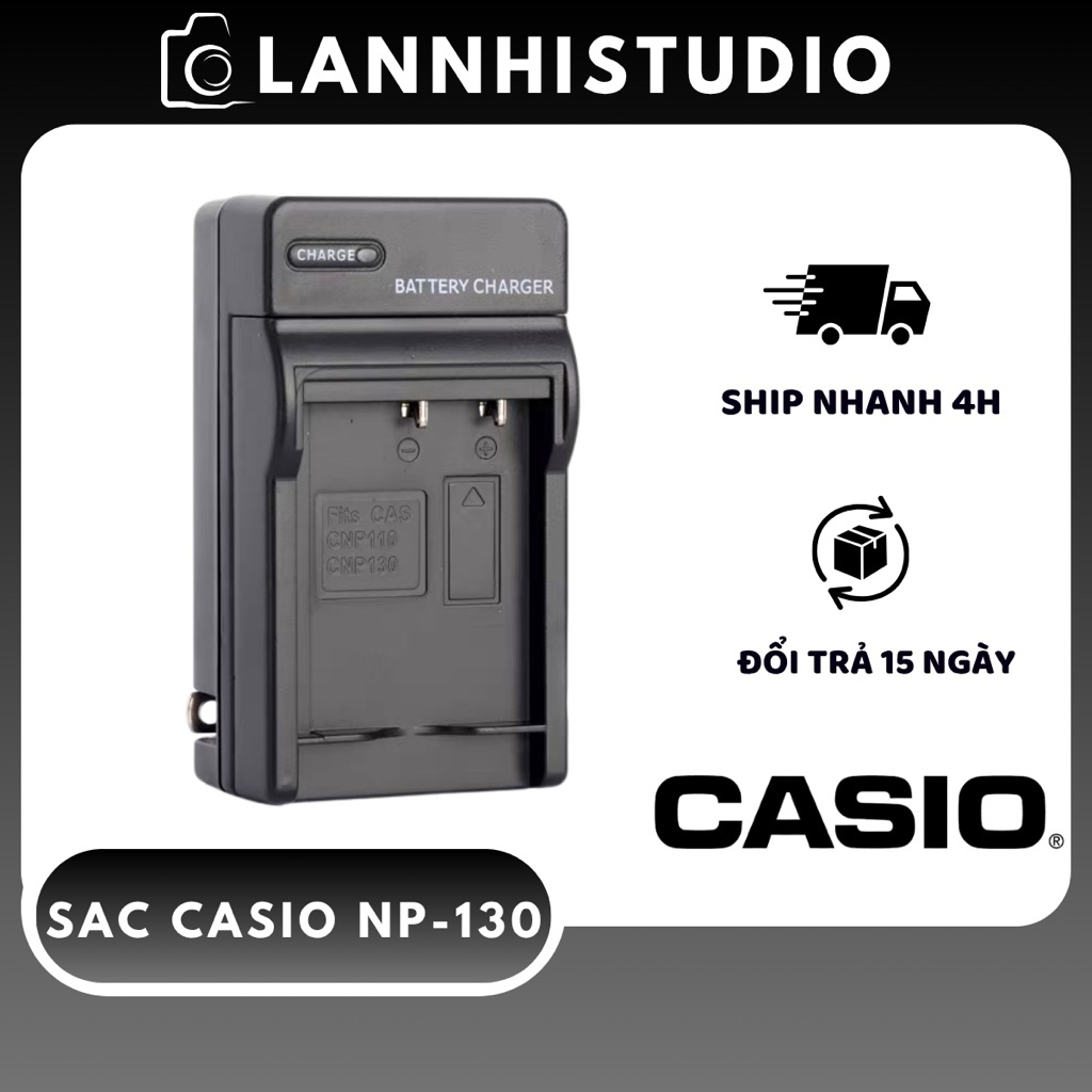 [HỎA TỐC] Sạc Pin Máy Ảnh Casio NP-130 Cho Exilim EX-ZR100 ZR200 ZR300 ZR400 ZR700 ZR800 ZR1000 - La