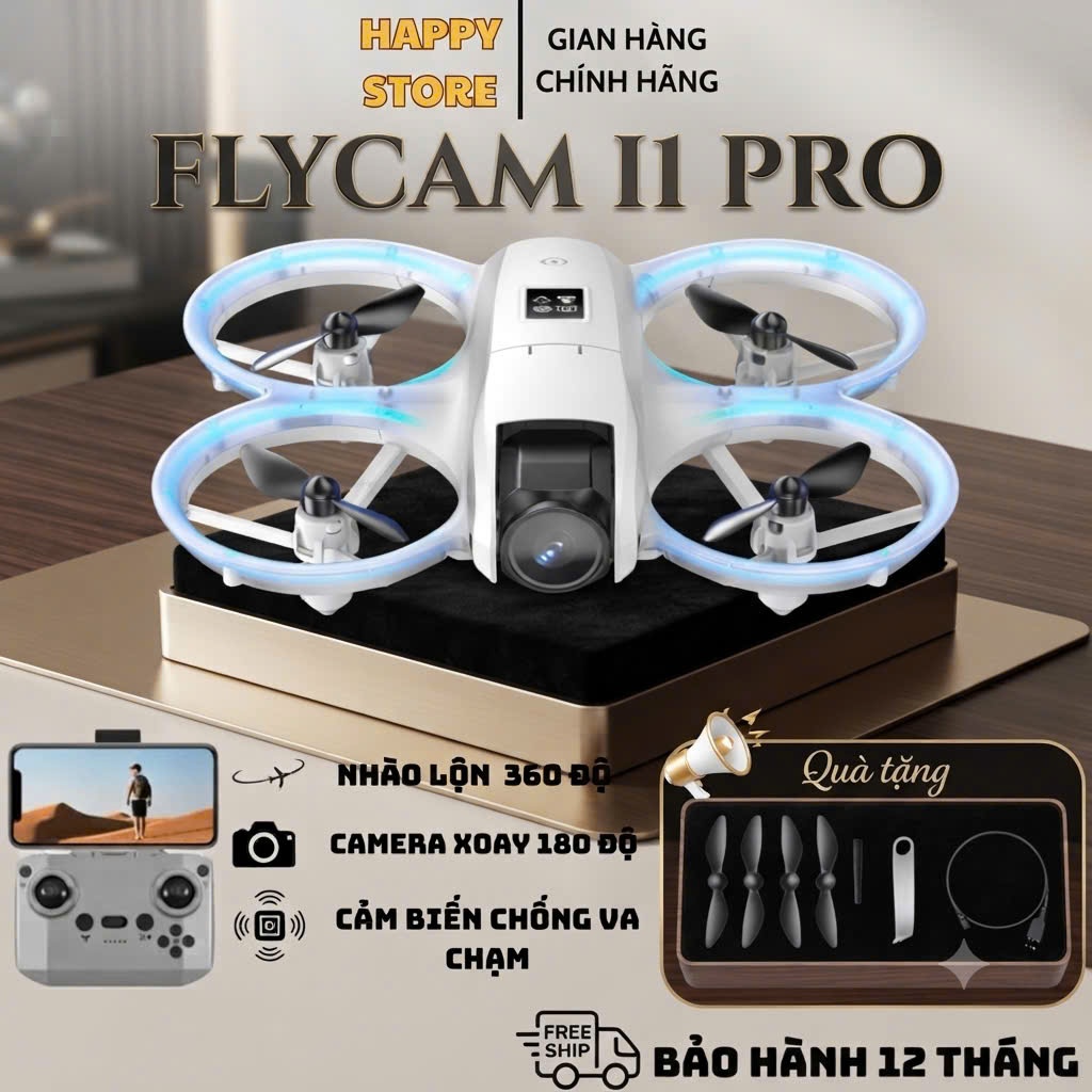 Flycam I1 Pro, nhỏ gọn, dễ dàng cho người mới, Flycam giá rẻ, bay ổn định, Drone mini
