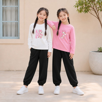 Bộ thu đông bé gái in 3 hình Medoly - Bộ quần áo dài tay cho bé gái cân nặng từ 15-43kg - Loza Kids BW727