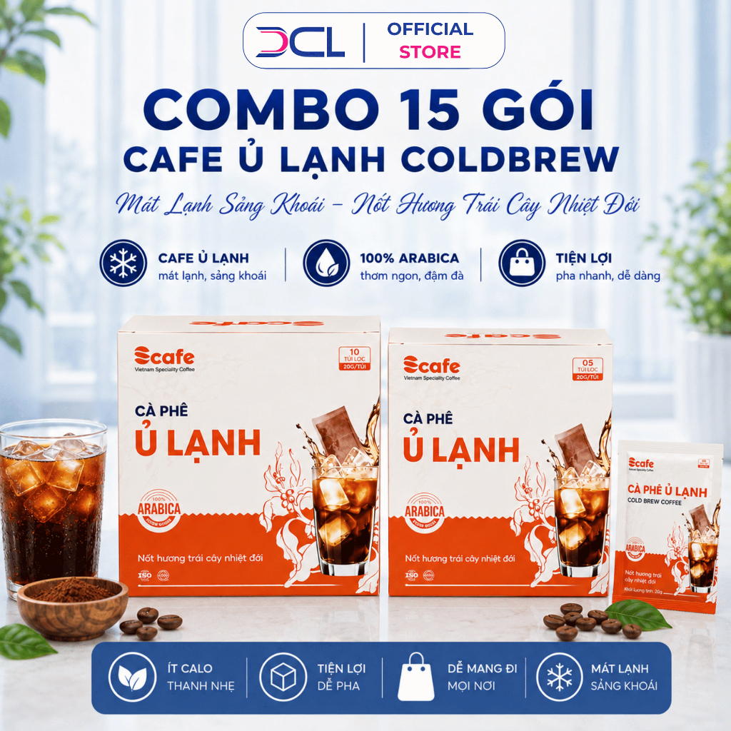 Combo Cafe Scafe, Cafe Ủ Lạnh ColdBrew, Cà Phê Phin Giấy và Cafe Muối Scafe