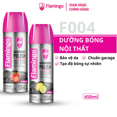Bình xịt dưỡng bóng nội thất ô tô FLamingo F004 nhiều mùi hương