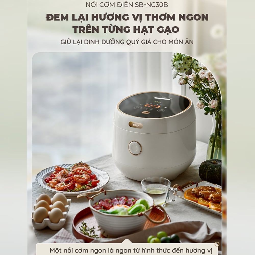 Nồi cơm điện Bear 3L SB-NC30B (Bản Quốc Tế)