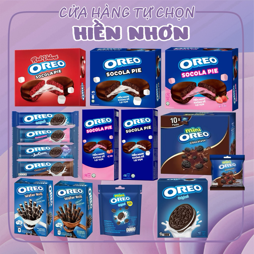 [Tổng hợp OREO] Các dòng bánh Oreo - Oreo Pie/ Oreo bánh quy/ Oreo quế