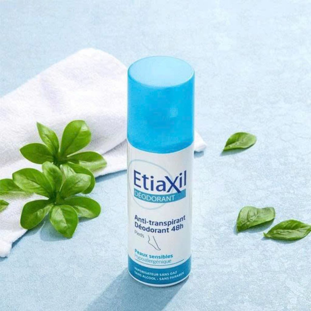 Xịt khử mùi hôi chân Anti-transpirant 48h C/100ml ETIAXIL Khử mùi hằng ngày