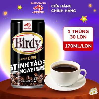 [CHÍNH HÃNG] Thùng 30 Lon Cà Phê Birdy® Đen 170ml/Lon