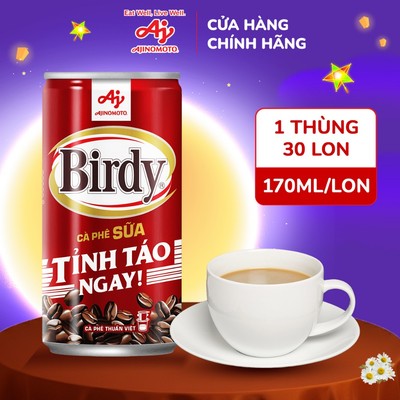 [CHÍNH HÃNG] Thùng 30 Lon Cà Phê Birdy® Sữa 170ml/Lon