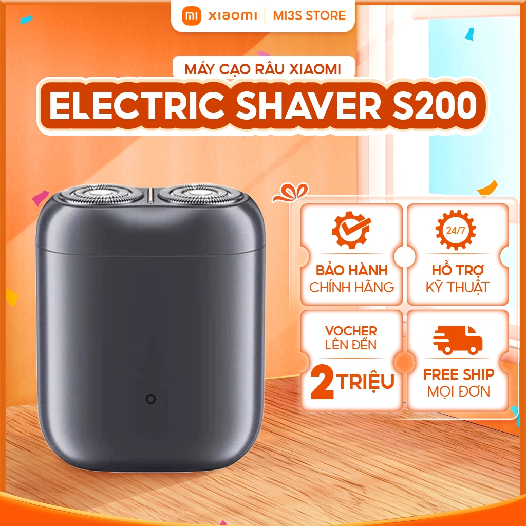 Máy Cạo Râu Xiaomi Electric Shaver S200 | Chống nước, Pin 60 Phút, Cạo Khô Ướt, Cảm Biến Thông Minh