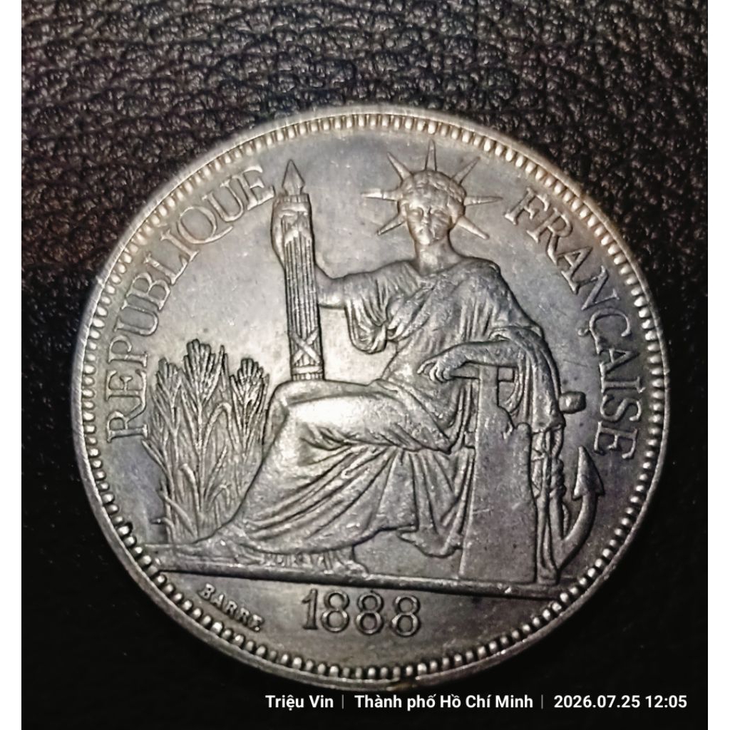 Đồng xu bạc Đông Dương 1888 chuẩn cổ cực hiếm