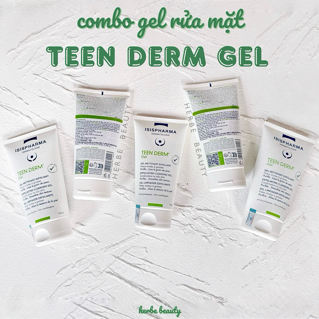 COMBO Gel rửa mặt ISIS PHARMA Teen Derm Gel