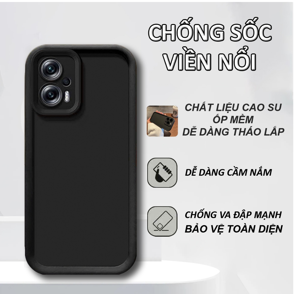 Ốp lưng Xiaomi Redmi Note 12 Turbo , Poco F5 chống sốc mềm viền cao chống va đập bảo vệ toàn diện-HD