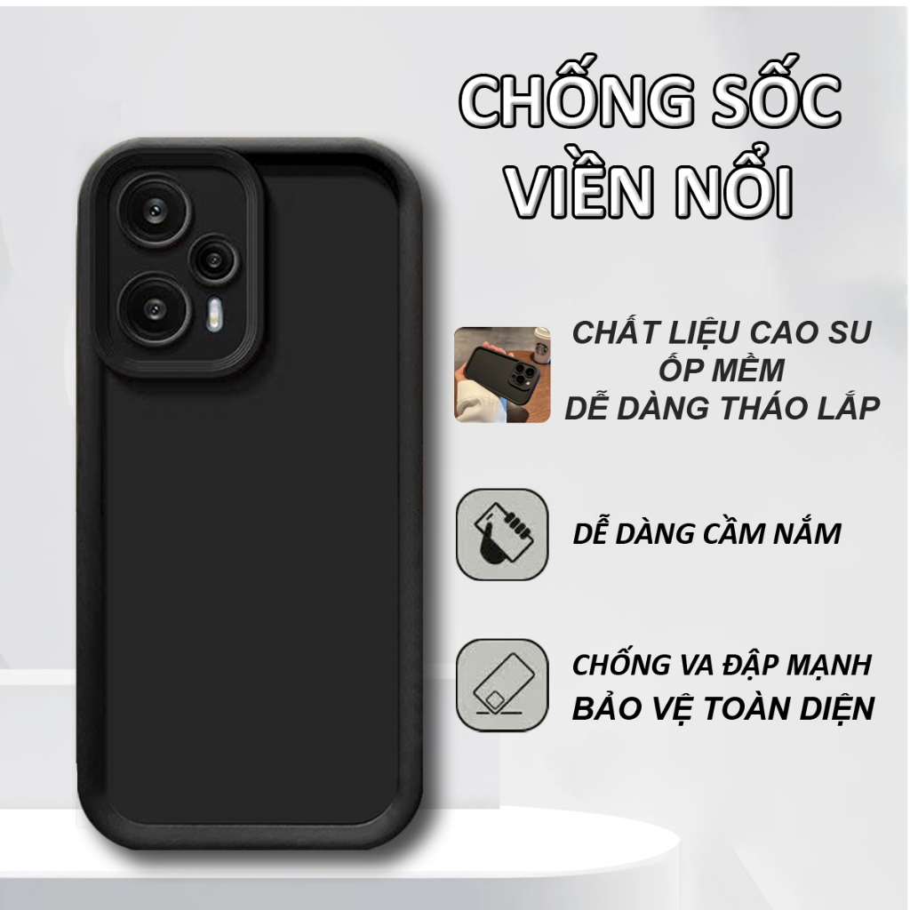 Ốp lưng Xiaomi Poco F5 chống sốc mềm viền cao chống va đập bảo vệ toàn diện-HD STORE