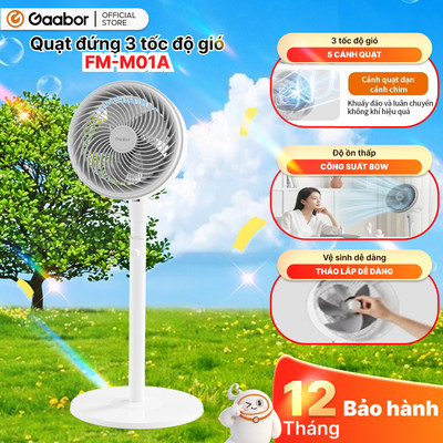 Quạt tuần hoàn không khí Gaabor FM-M01A luồng gió 3D luồng gió mạnh công suất 80W