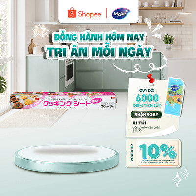 Giấy nấu chín 5m MyJae, giấy nến lót nồi chiên không dầu, giấy nến nướng bánh cuộn