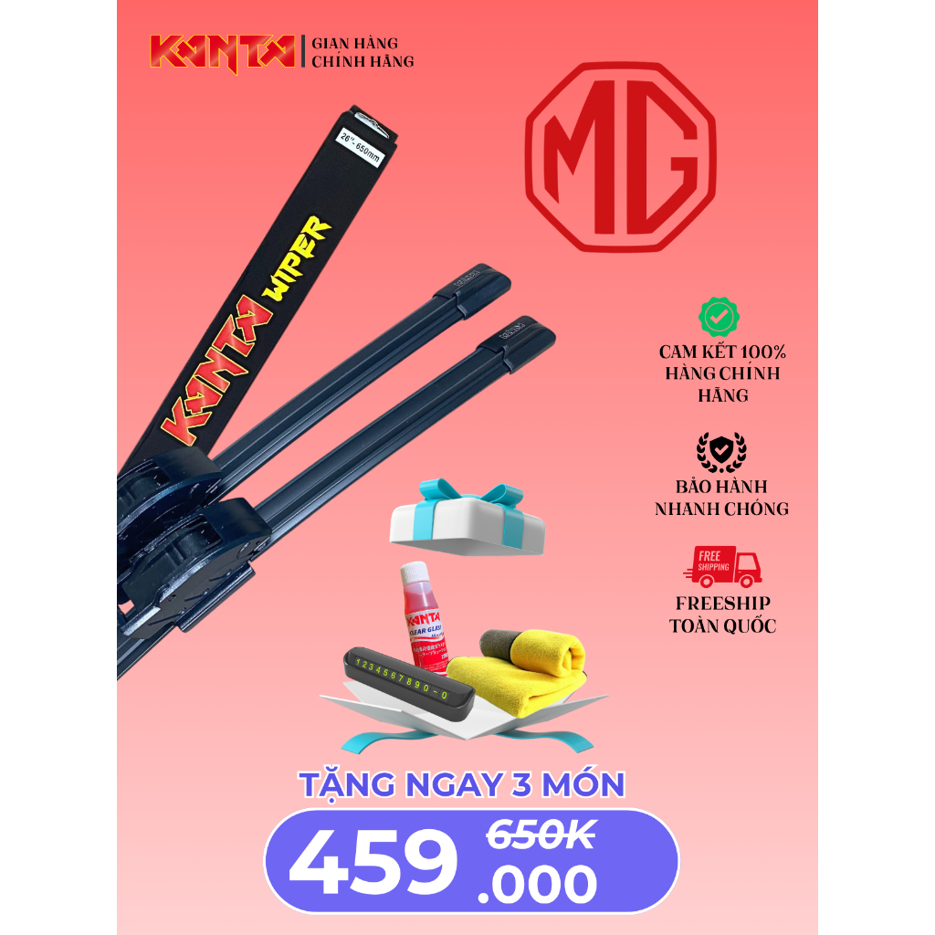 [MG] - Bộ 2 Gạt Mưa KANTA Luxury - Gạt mưa chính hãng Kanta - MG3 MG5 ZS HS