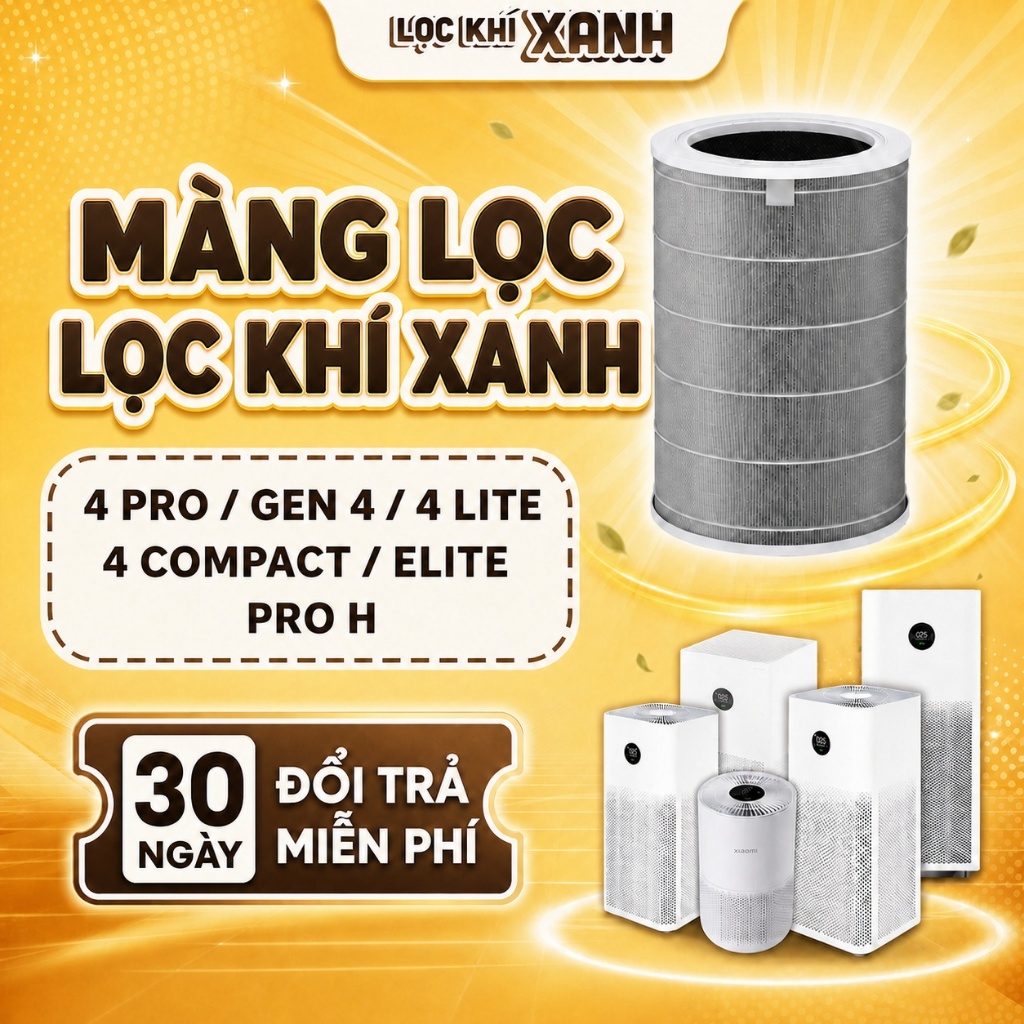 Màng Lọc LocKhiXanh® tương thích cho lõi lọc không khí 4 Lite/ Gen 4/4 Pro/Pro…