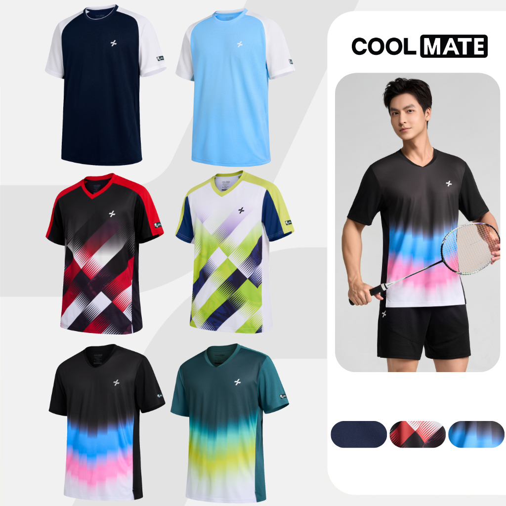 [MỚI]BST Áo thun thể thao pickleball cầu lông Racquet Sport Smash Energy thấm hút, thoáng mát, nhanh
