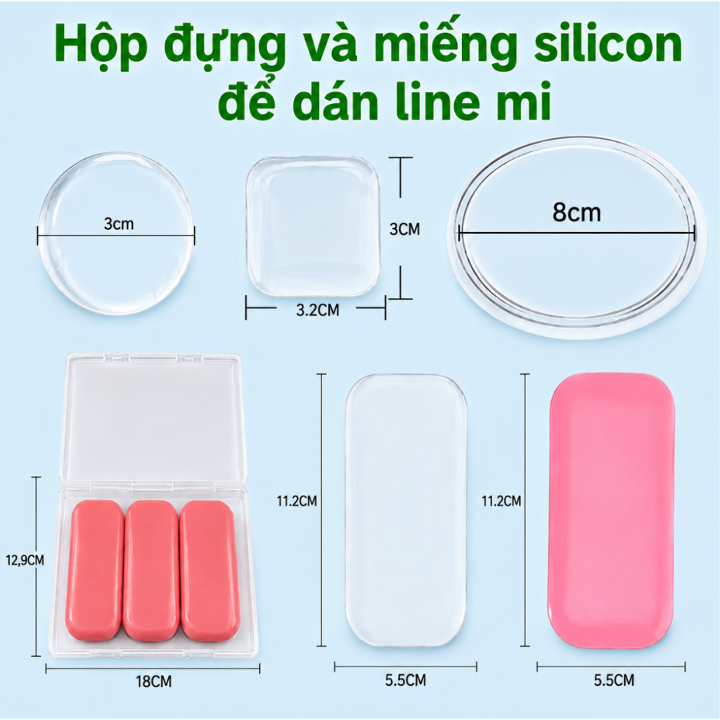 Miếng silicon để dán line mi (dụng cụ nối mi)