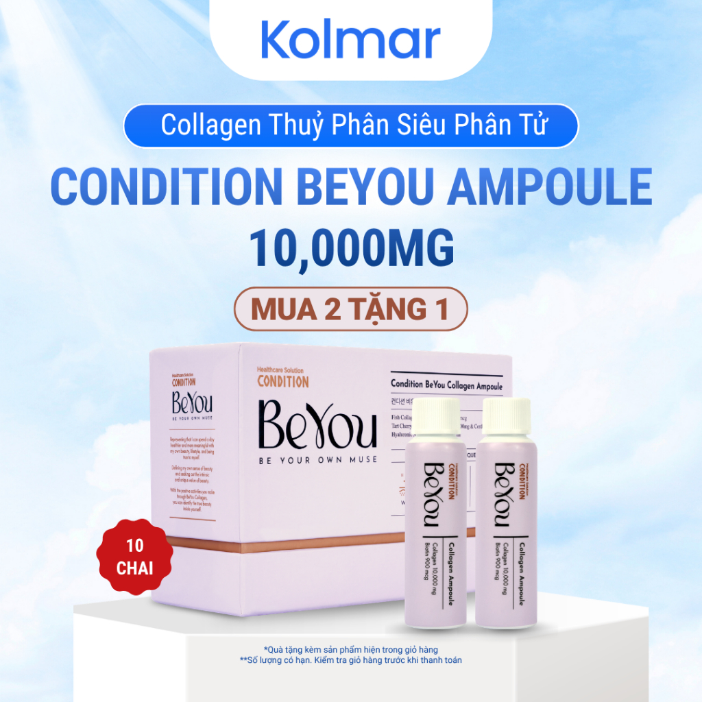 Collagen Thuỷ Phân Siêu Phân Tử CONDITION BEYOU AMPOULE 10,000MG - Thực Phẩm Bổ Sung (Hộp 10 Chai x 