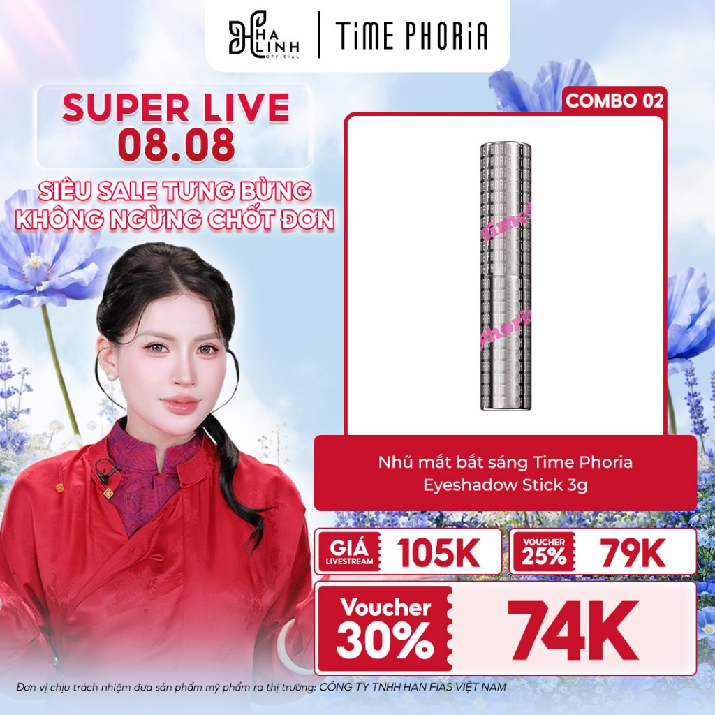 [VHL x Time Phoria] Nhũ mắt bắt sáng Time Phoria highlight chuẩn màu lâu trôi lấp lánh dễ dùng cho n