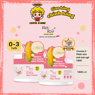 Combo 2 Hộp Phấn Rôm Tinh Bột Ngô Mát Dịu BZU BZU Hút Ẩm, Giảm Hăm Dành Cho Em Bé Da Nhạy Cảm 140g