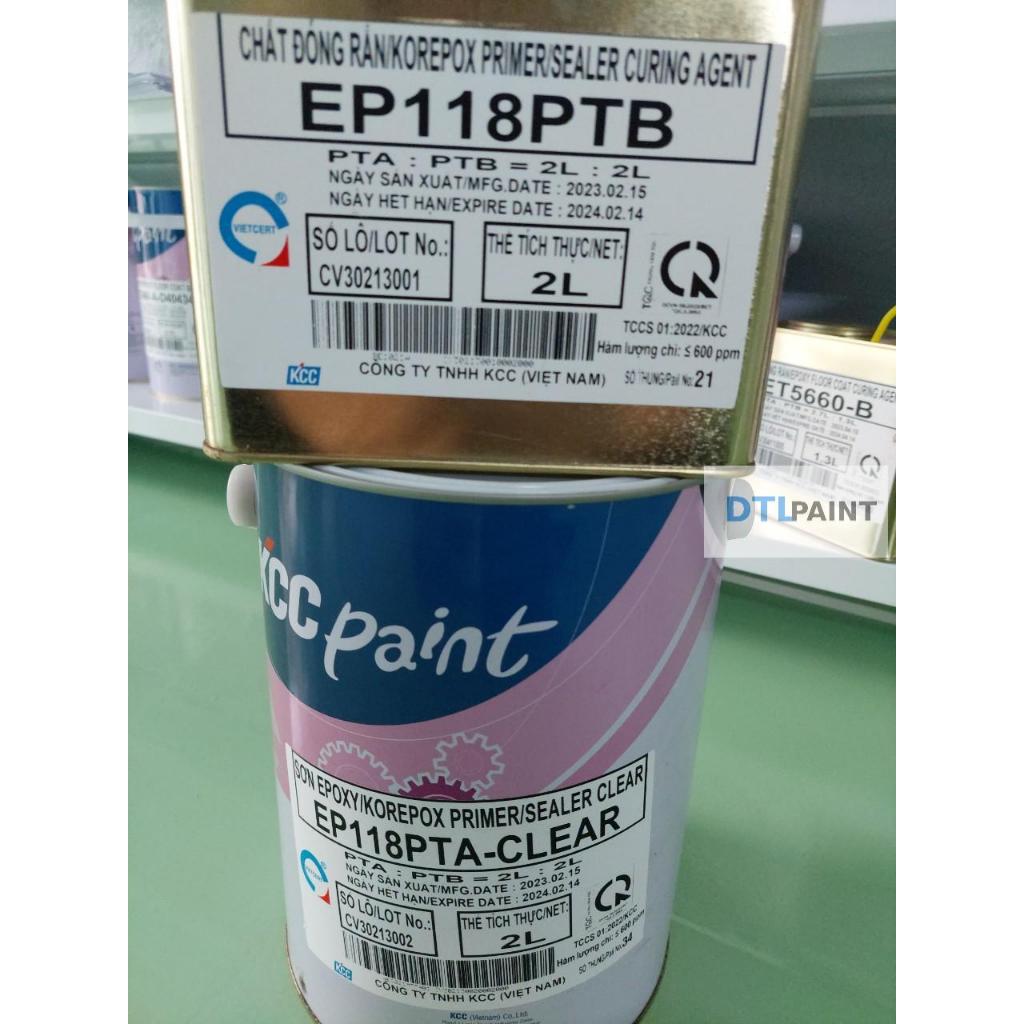 KCC EP118 Bộ 4L - Sơn lót Epoxy. Lớp lót xâm nhập bề mặt tạo kết nối giữa sàn bê tông và lớp sơn phủ