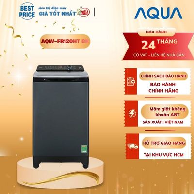AQW-FR120HT BK -  Máy giặt cửa trên Aqua 12KG - Bảo hành 2 năm - Hàng chính hãng AQW-FR120HT.BK
