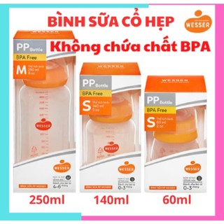 Bình sữa Wesser PP 140ml (mẫu mới)