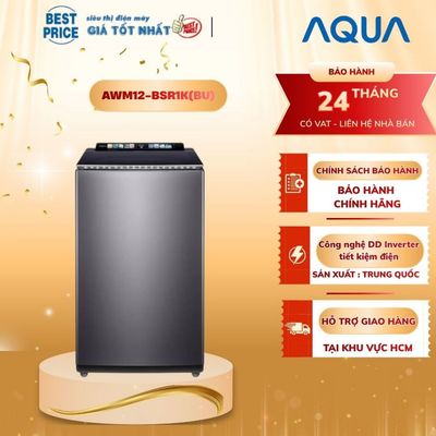 AWM12-BSR1K(BU) Máy Giặt AQUA 12kg, DD Inverter, Mâm Giặt Kép, TurboX, AWM12-BSR1K(BU)