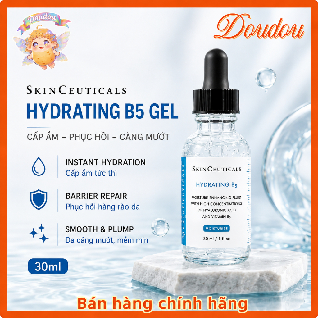 𝕊𝕂𝕀ℕℂ𝔼𝕌𝕋𝕀ℂ𝔸𝕃𝕊 𝐇𝐲𝐝𝐫𝐚𝐭𝐢𝐧𝐠 𝐁𝟓 𝐆𝐞𝐥 30ml Serum Cấp Ẩm B5 HA Dưỡng Da Căng Mịn Phục Hồi Da