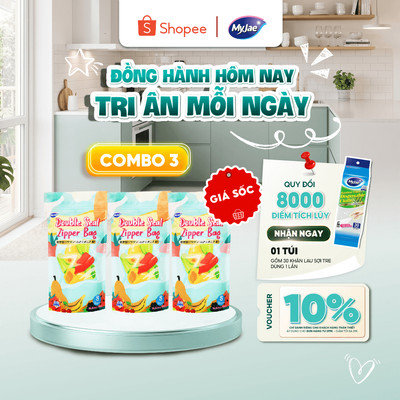 COMBO 3 Túi Zip Đựng Thực Phẩm MyJae size S (20 cái)