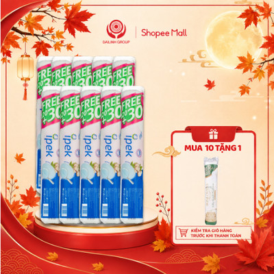 (TẶNG 1 GÓI bông tẩy trang Skinlovers) Combo set 10 Bông tẩy trang Ipek siêu mềm mịn 150 miếng, thấm hút nhanh