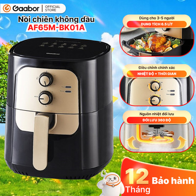 Gaabor Nồi chiên không dầu 6.5L dung tích, công suất 1400W điều khiển cơ học lòng nồi to