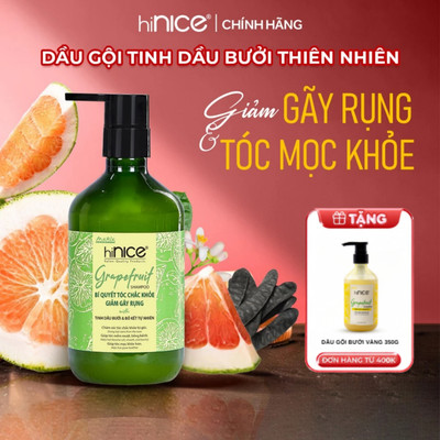 Dầu Gội Tinh Dầu Bưởi & Bồ Kết Thiên Nhiên hiNICE Grapefruit Shampoo Dành Cho Tóc Gãy Rụng