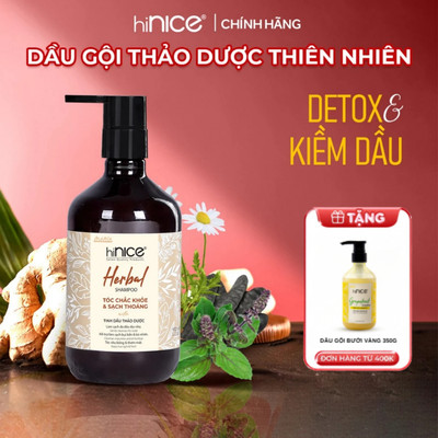 Dầu Gội Tinh Dầu Thảo Dược Thiên Nhiên hiNICE Herbal Shampoo Hỗ Trợ Detox & Kiềm Dầu Da Đầu