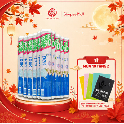 COMBO 10 TẶNG 2 MẶT NẠ MUA  Bông tẩy trang Ipek Thổ Nhĩ Kỳ (150 miếng x 10 gói) Cotton Tự Nhiên, Mềm Mịn Cho Mọi Làn Da