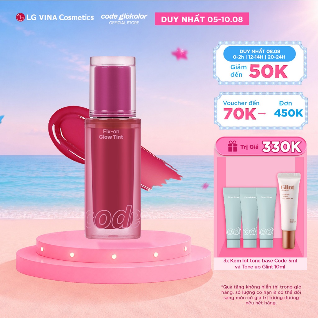 [LG Makeup VN] Son bóng căng mọng bền màu Code Glokolor Fix-on Glow Tint 4.2g