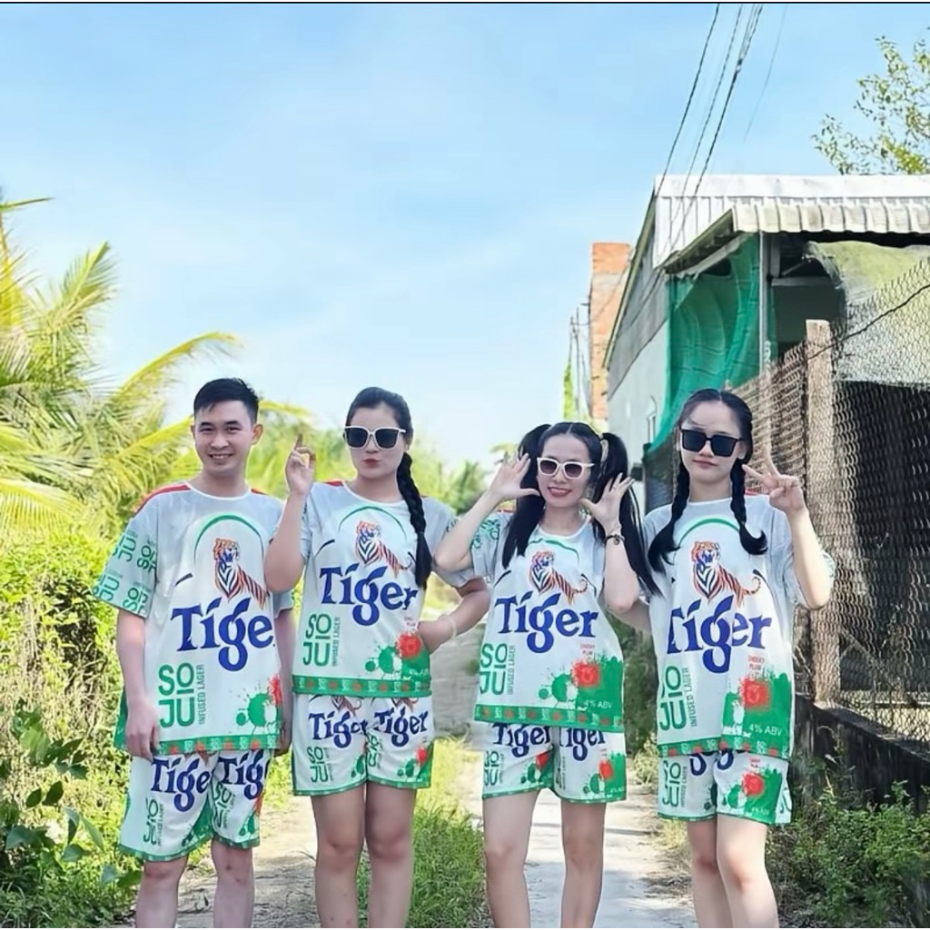 Bộ Tiger Soju cho gia đình đủ size 7-90kg