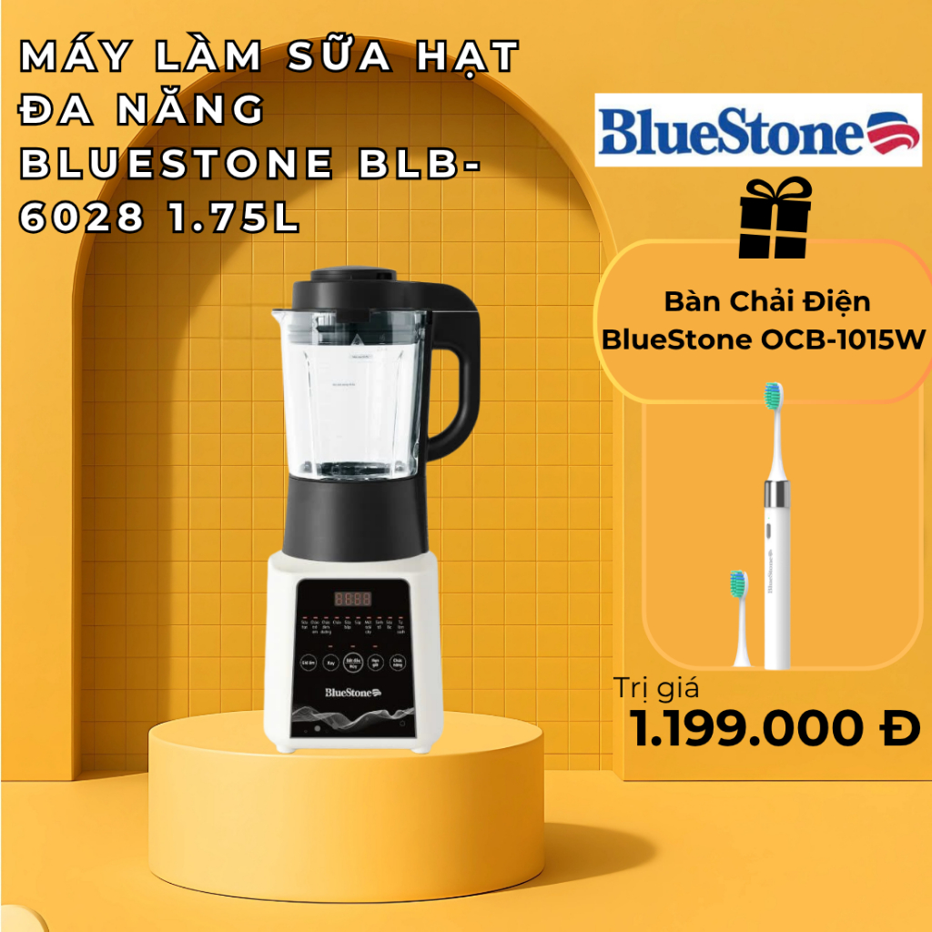 Máy Làm Sữa Hạt BlueStone BLB-6028 | 1.75L – 1000W – Chống Trào, Độ Ồn Thấp  – Bảo Hành 2 Năm